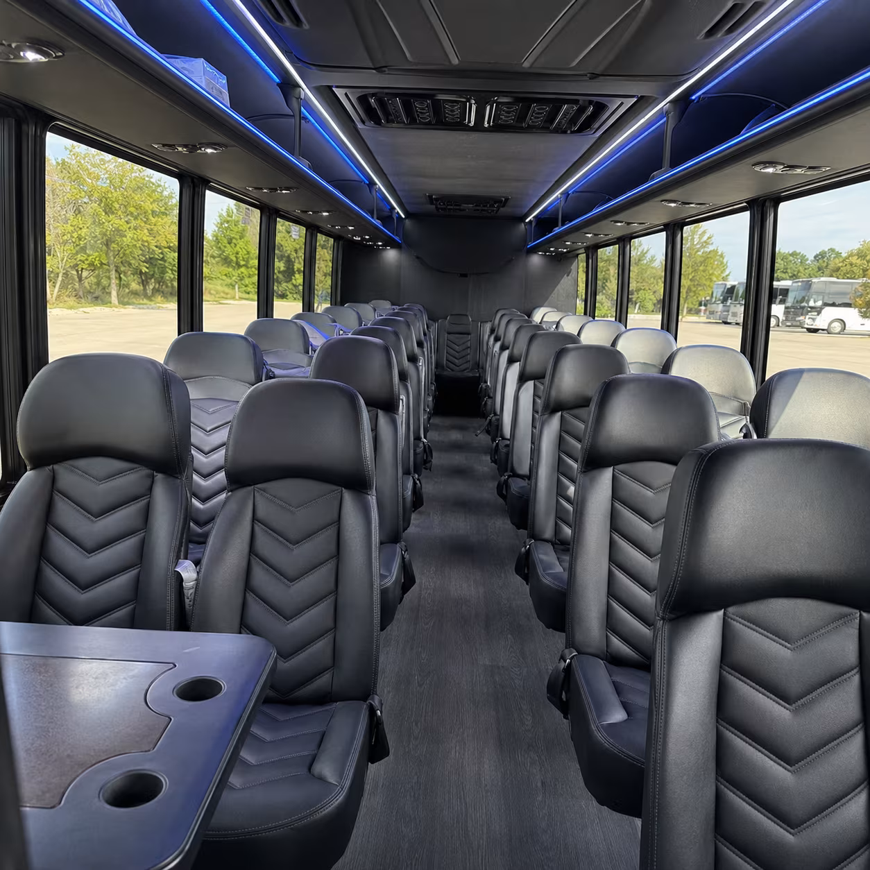 fort collins 28 passenger minibus inside