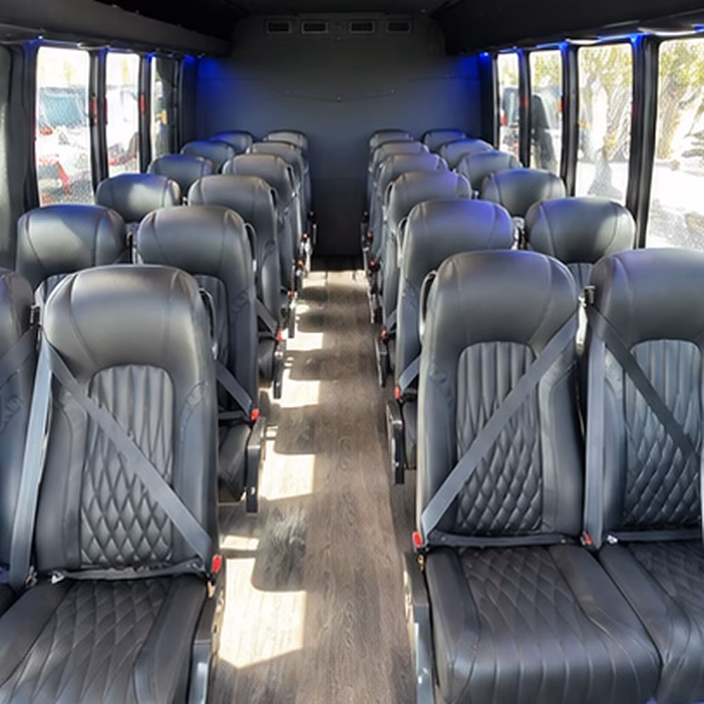 fort collins 28 passenger minibus interior