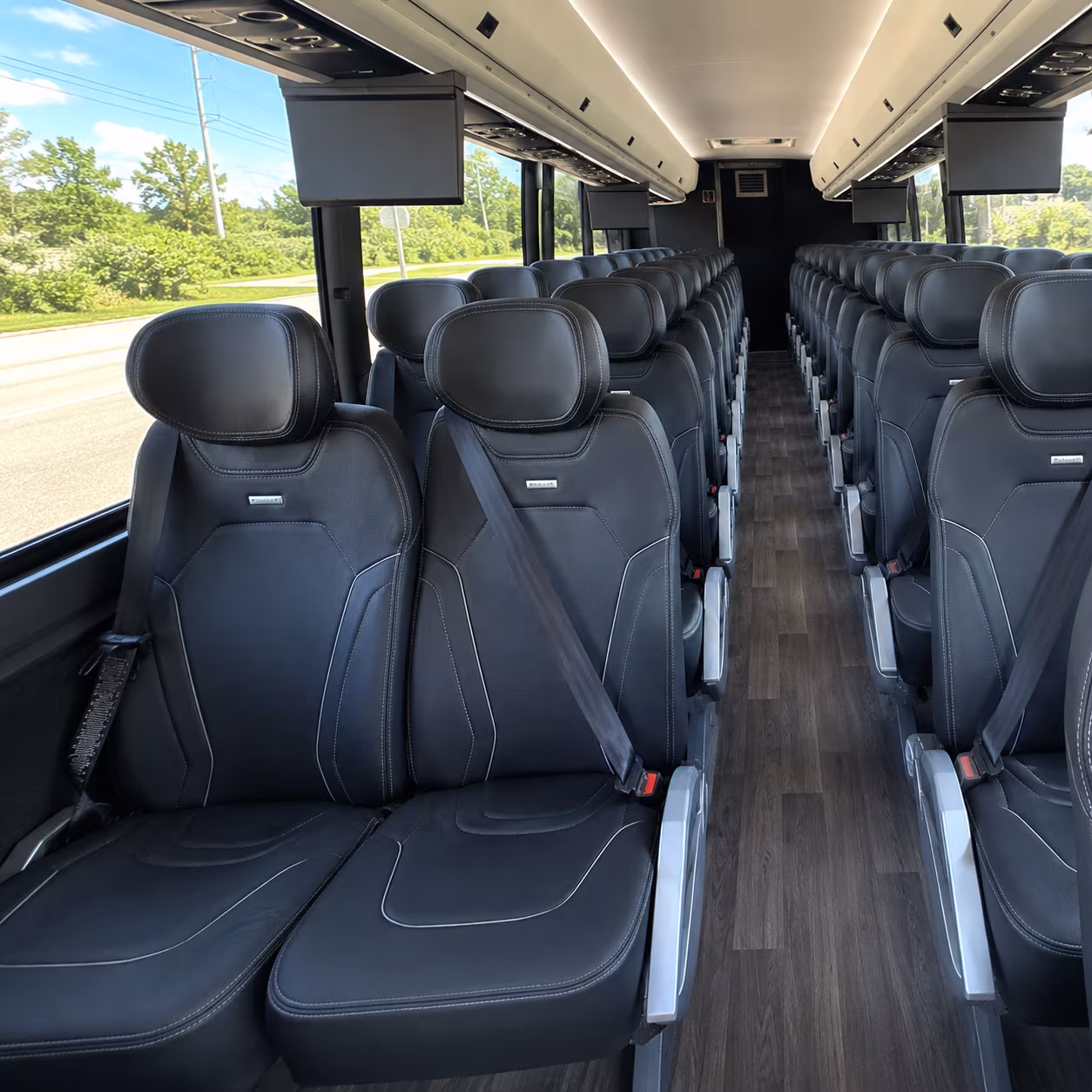 fort collins 56 passenger charter bus inside