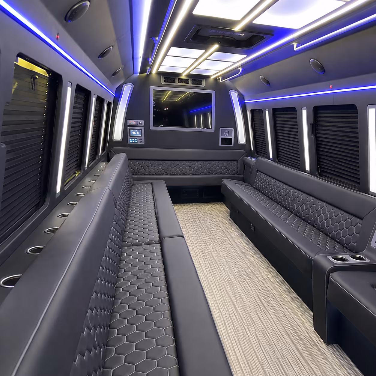 fort collins party bus interior